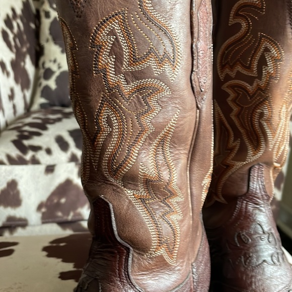 Lucchese Shoes Lucchese Womens Augusta Full Quill Ostrich Cowboy